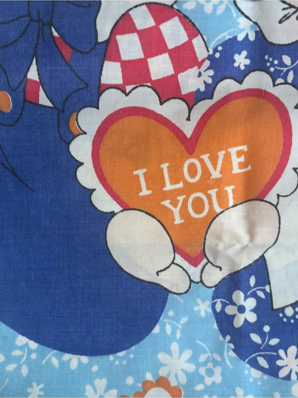 Vintage Raggedy Ann & Andy I Love You Pillowcase 30”x21”Bobbs-Merrill Co